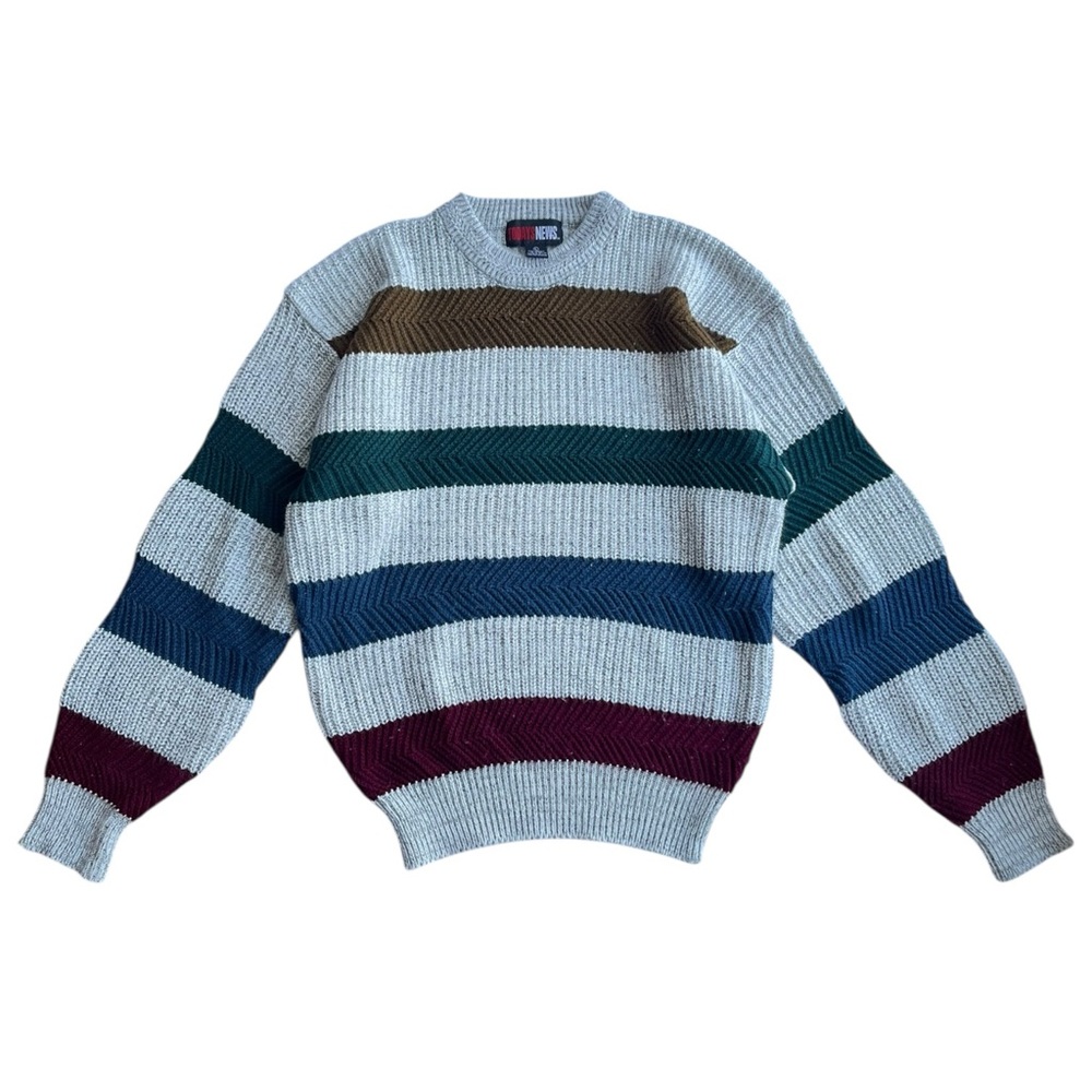 Multicolor Striped Crewneck Sweater